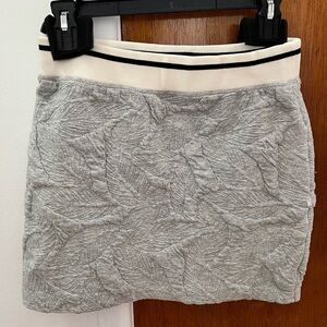 Rag & Bone Quilted Jacquard Leaf Mini Skirt Varsity Rib Detail Size S